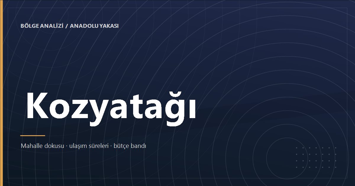 Kozyatağı bölge analizi kapak görseli