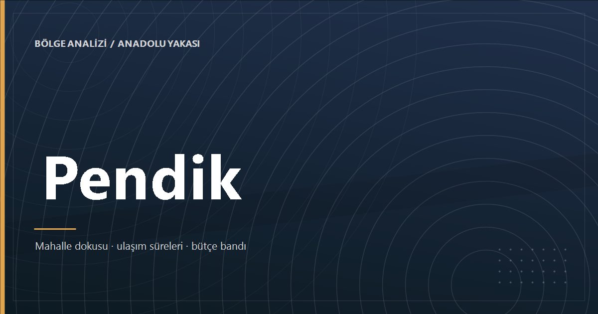 Pendik bölge analizi kapak görseli