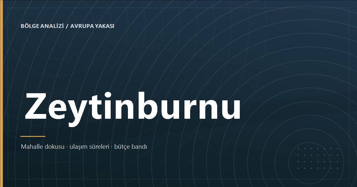 Zeytinburnu bölge analizi kapak görseli